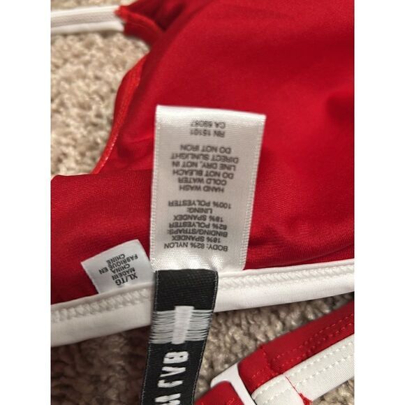 Design Lab criss cross Red Swim Resort Bikini Top size XL - Picture 4 of 4